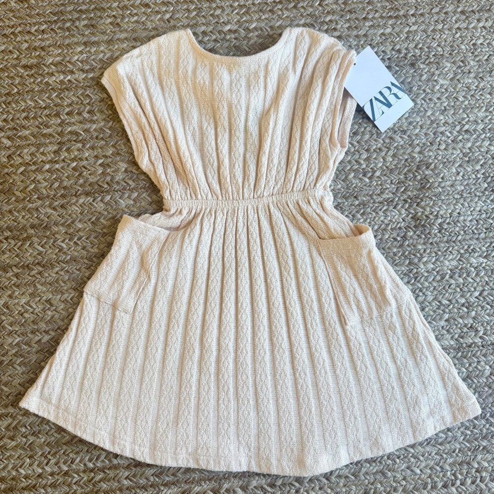 NWT Zara Kids Cream Knit Dress 4T